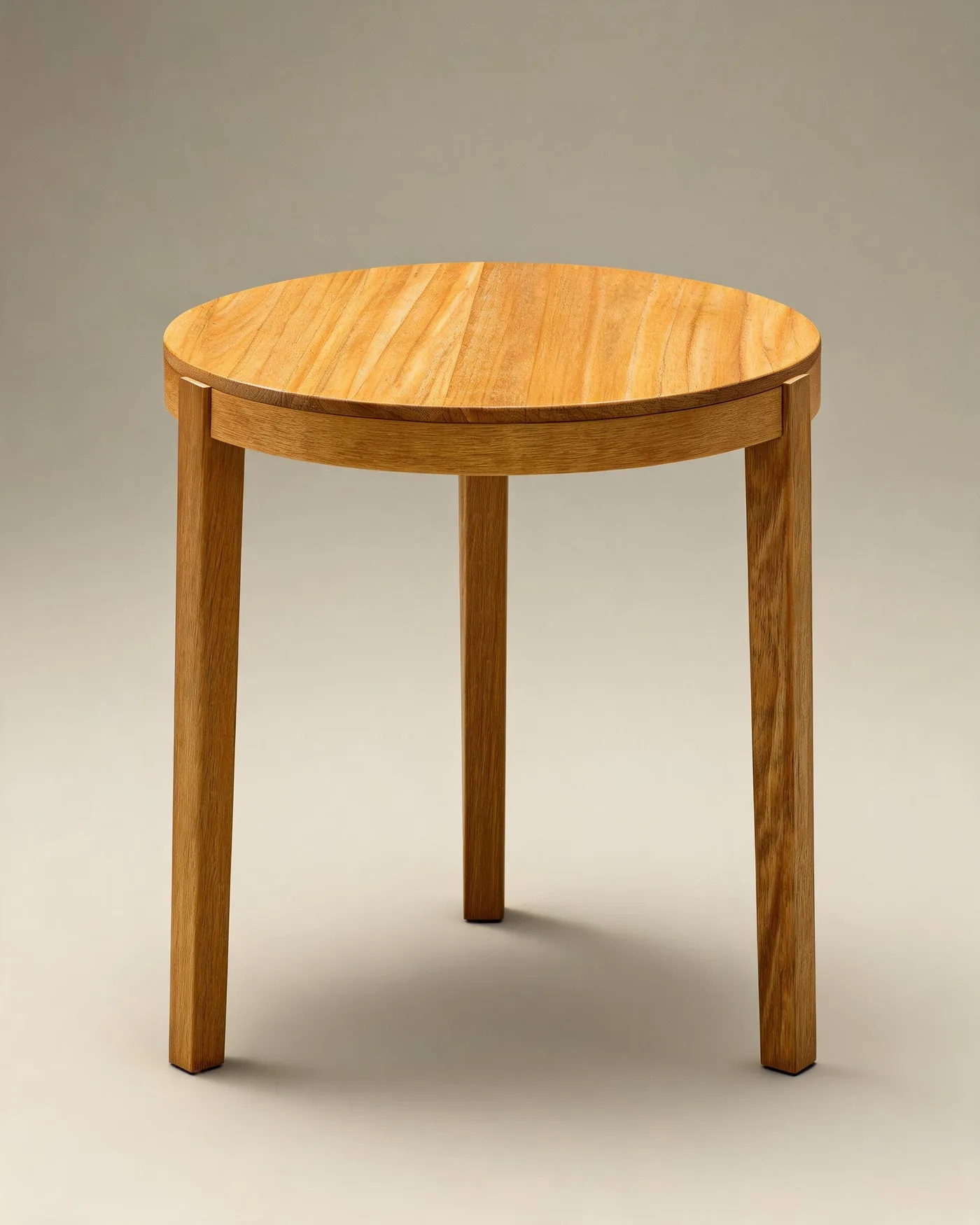 05 Side Table, natural oil finish, three tapered legs